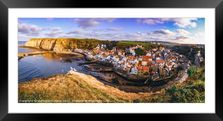 Staithes in Afternoon Light Framed Mounted Print by Gary Clarricoates