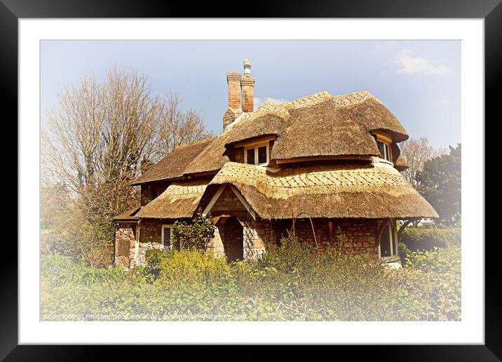 The hatched Cottage Framed Mounted Print by Heather Goodwin