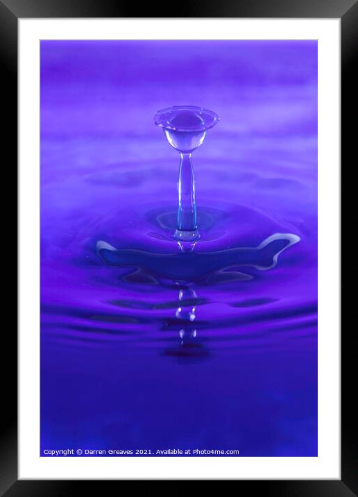 purple Framed Mounted Print by Darren Greaves