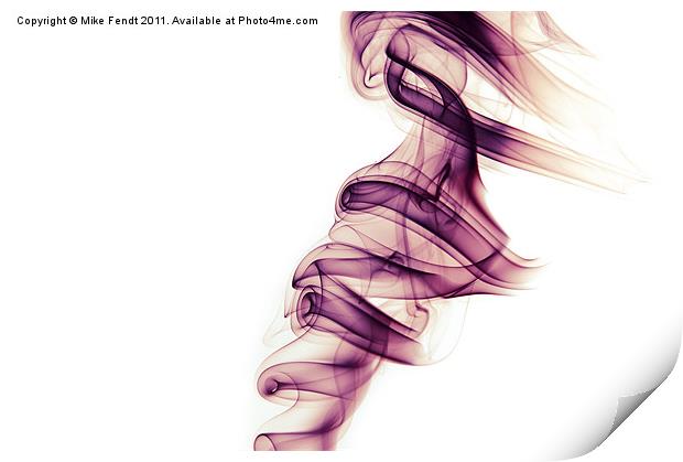 Ribboned smoke Print by Mike Fendt