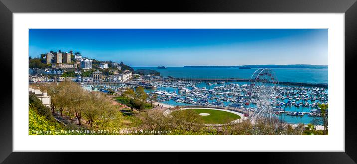 Torquay Harbour and Marina Framed Mounted Print by Paul F Prestidge