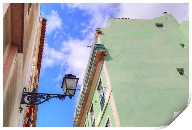 Colorful Streets of Lisbon Print by Elijah Lovkoff