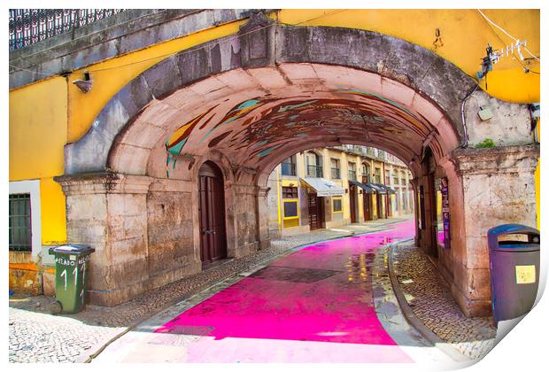  Colorful buildings of Lisbon  Print by Elijah Lovkoff