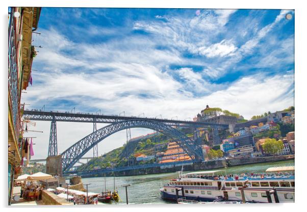  Dom Luis Bridge over Rio Douro Acrylic by Elijah Lovkoff