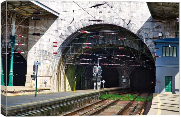 Sao Bento train station in historic city center Canvas Print by Elijah Lovkoff