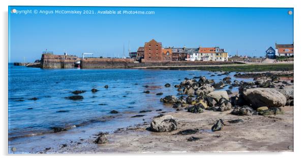 North Berwick Harbour from West Bay Beach Acrylic by Angus McComiskey