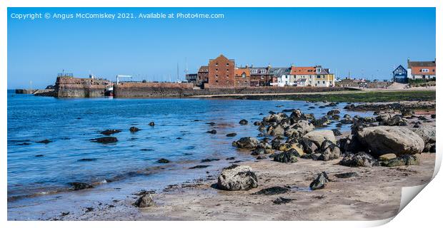 North Berwick Harbour from West Bay Beach Print by Angus McComiskey