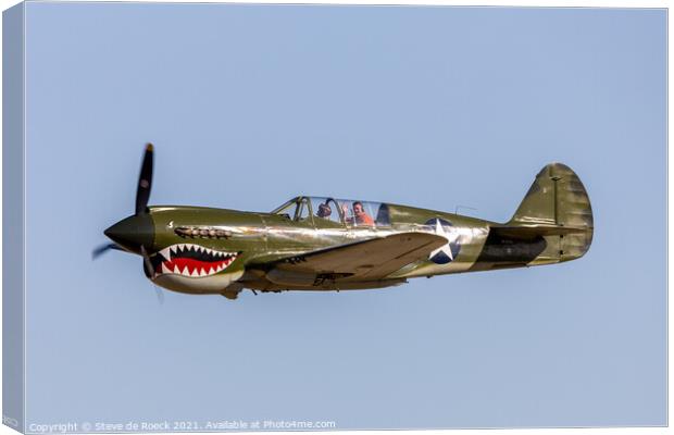 Curtis P40 Warhawk Canvas Print by Steve de Roeck