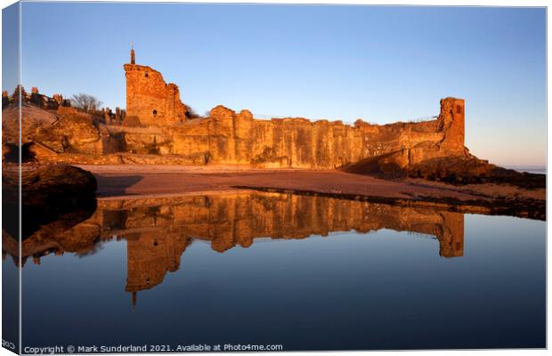 St Andrews Castle at Dawn Canvas Print by Mark Sunderland