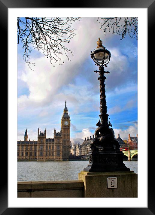 Houses of Parliament Big Ben Westminster London Framed Mounted Print by Andy Evans Photos