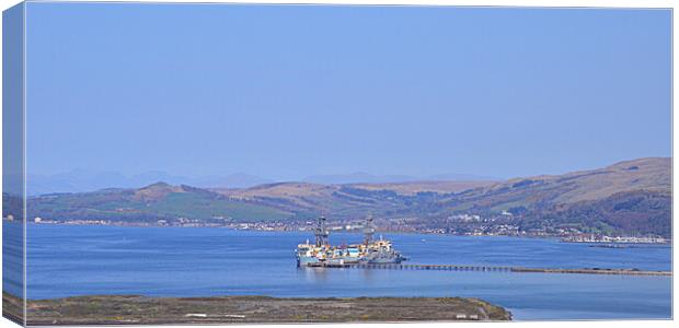 Largs and Hunterston Port Canvas Print by Allan Durward Photography
