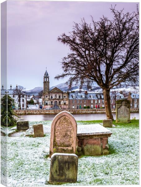 View from Inverness Old High Church Canvas Print by John Frid