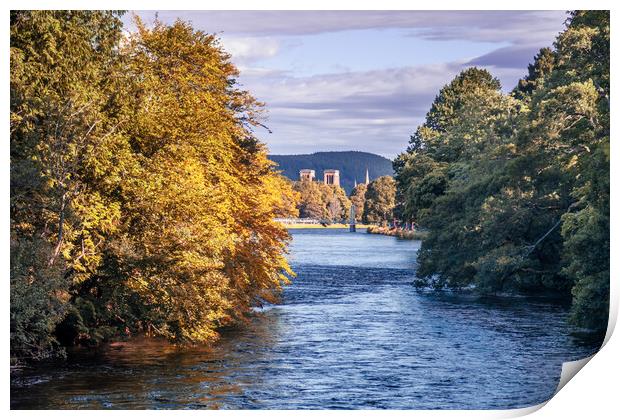 View from Ness Islands - Inverness Print by John Frid