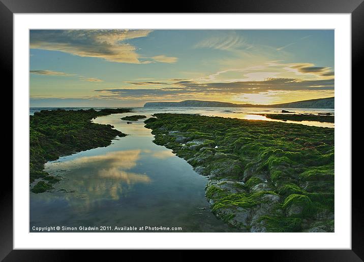 Freshwater Bay, Isle of Wight Framed Mounted Print by Simon Gladwin