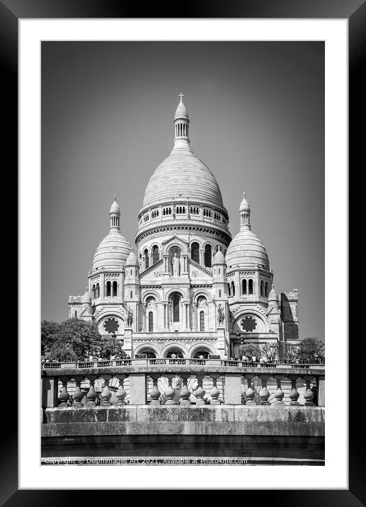 Montmartre Paris. Basilica of the Sacred Heart Framed Mounted Print by Delphimages Art