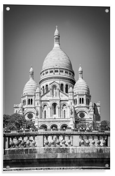 Montmartre Paris. Basilica of the Sacred Heart Acrylic by Delphimages Art