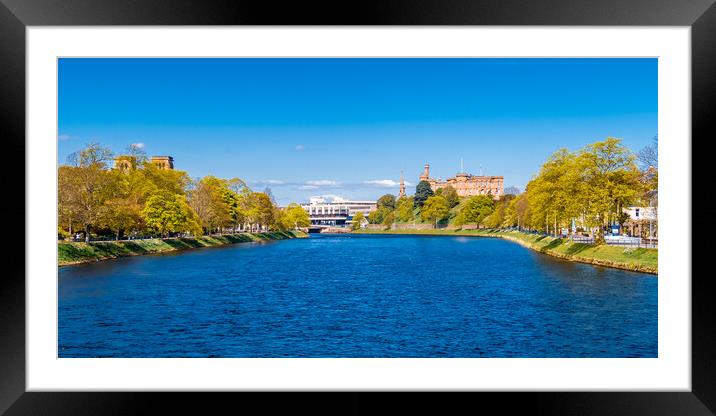 Inverness City Paorama Framed Mounted Print by John Frid