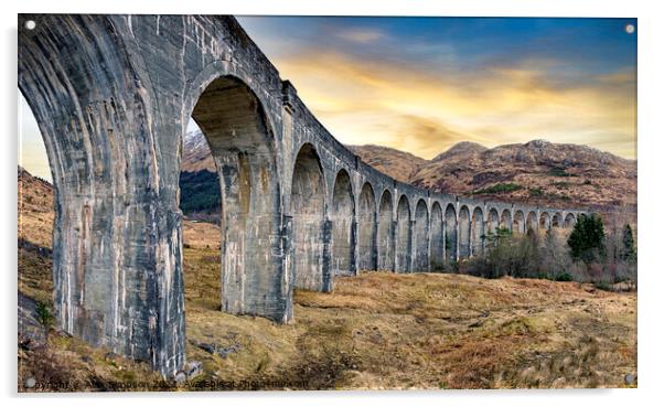 Glenfinnan Viaduct Acrylic by Alan Simpson