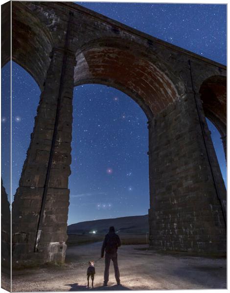 The magic of the night, Ribblehead Canvas Print by Pete Collins
