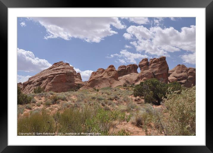 Rock Formation, Arches National Park Framed Mounted Print by Sam Robinson