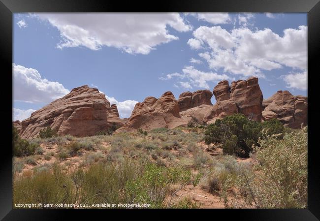 Rock Formation, Arches National Park Framed Print by Sam Robinson