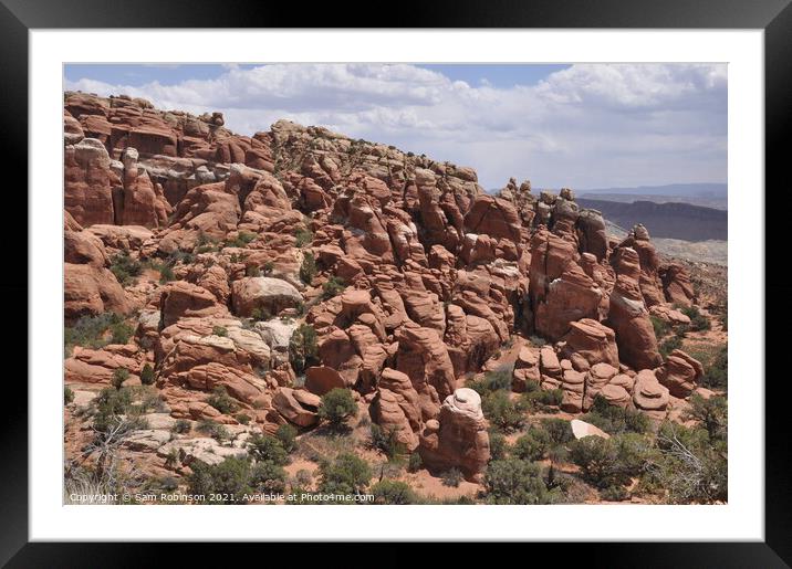 Fiery Furnace Arches National Park Framed Mounted Print by Sam Robinson