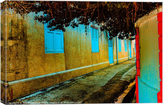 Empty side road in Georgetown, Penang, Malaysia Canvas Print by Hanif Setiawan