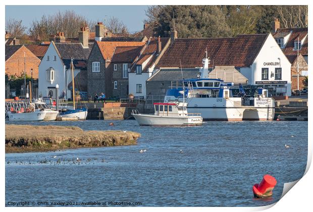 The quay of Wells-Next-The-Sea, Norfolk Print by Chris Yaxley