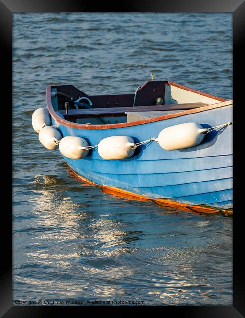 Moored boat, Wells-Next-The-Sea Framed Print by Chris Yaxley