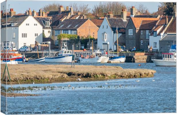 The estuary in Wells-Next-The-Sea, Norfolk Canvas Print by Chris Yaxley