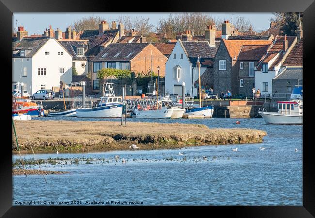 The estuary in Wells-Next-The-Sea, Norfolk Framed Print by Chris Yaxley