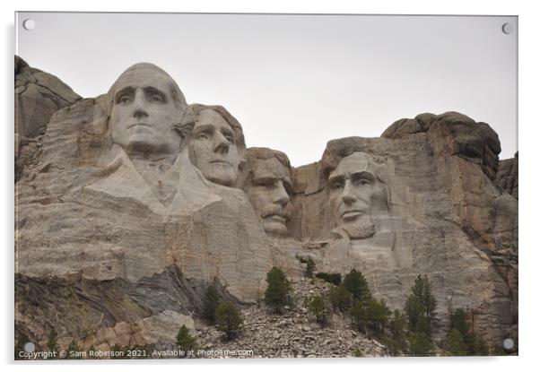 Mount Rushmore Acrylic by Sam Robinson