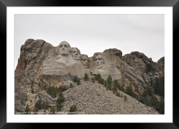 Mount Rushmore Framed Mounted Print by Sam Robinson