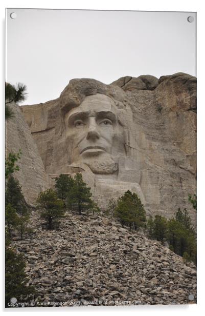 Abraham Lincoln, Mount Rushmore National Memorial Acrylic by Sam Robinson