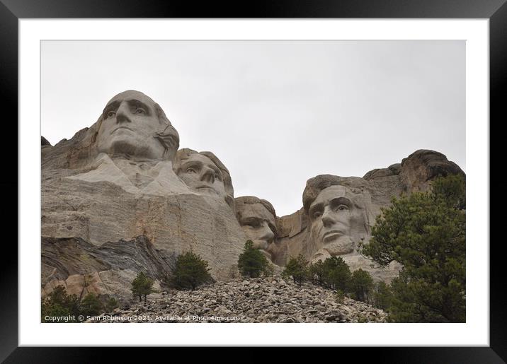 Mount Rushmore National Memorial Framed Mounted Print by Sam Robinson