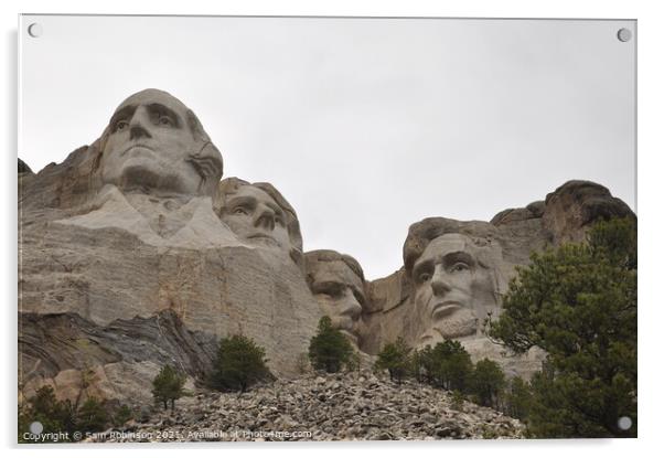 Mount Rushmore National Memorial Acrylic by Sam Robinson