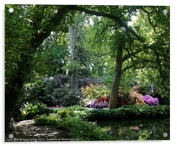 Water Garden Longstock Park 06 Acrylic by Sandra Day