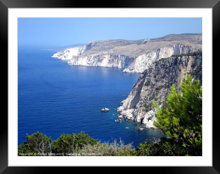 Kambi Schiza bay, Zakynthos, Ionian Islands Framed Mounted Print by Paulina Sator