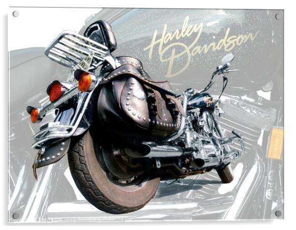 Harley Davidson 02 Acrylic by Sandra Day