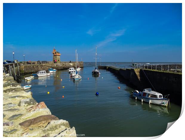 Lynmouth Harbour Print by Jane Metters