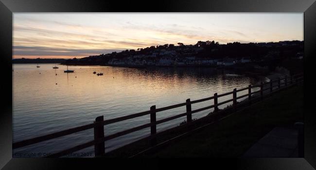 Dusk at St Mawes Cornwall Framed Print by Deborah Welfare