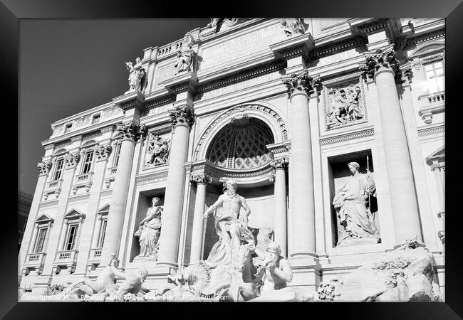 famous Trevi Fountain in Rome, Italy. Framed Print by M. J. Photography