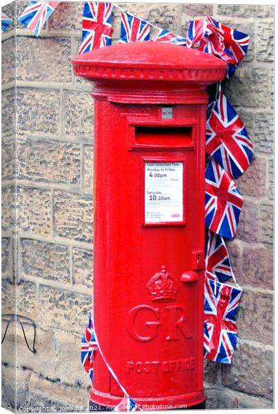 British red post box Canvas Print by john hill