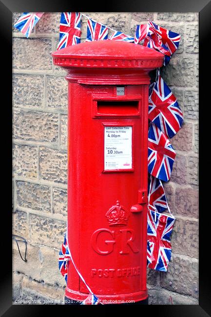 British red post box Framed Print by john hill