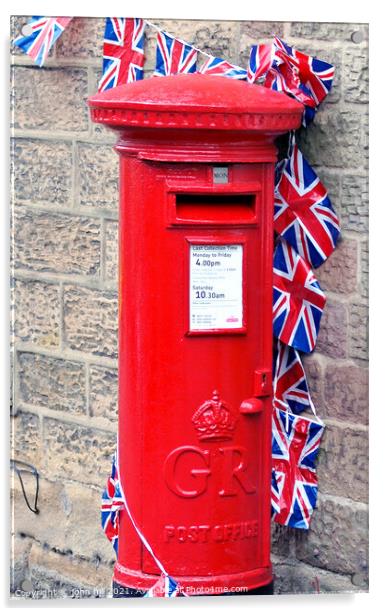 British red post box Acrylic by john hill