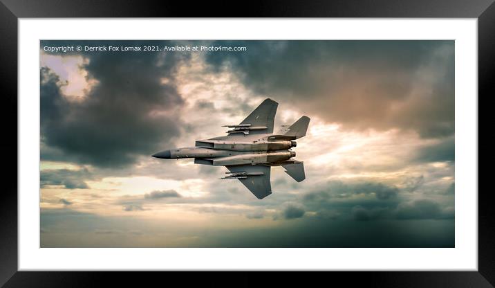 F15 fighter Framed Mounted Print by Derrick Fox Lomax