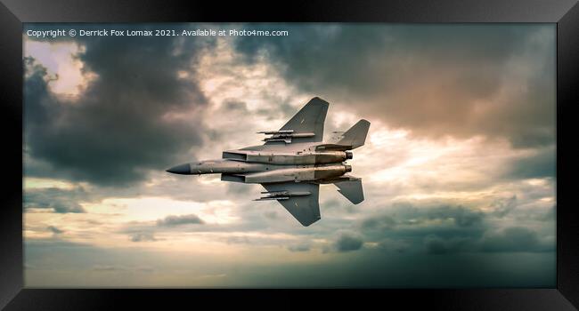 F15 fighter Framed Print by Derrick Fox Lomax