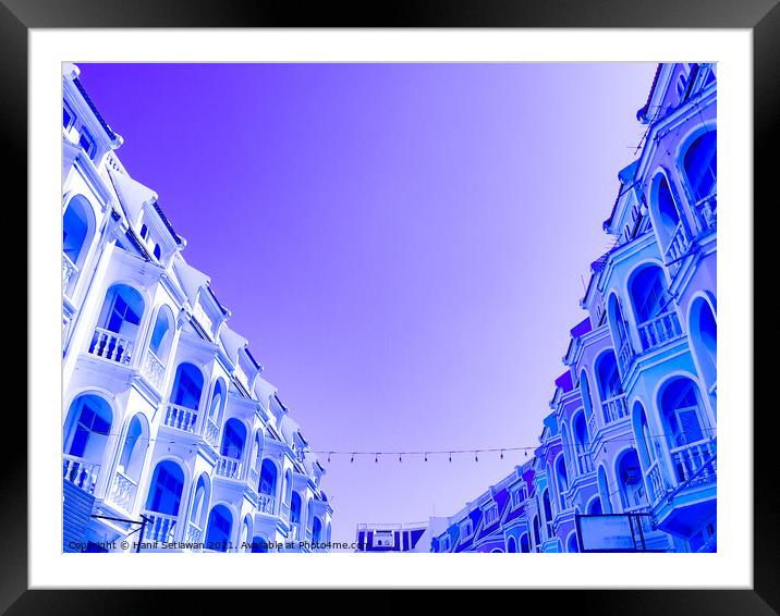 Low angle view of ancient two row of upper floors  Framed Mounted Print by Hanif Setiawan