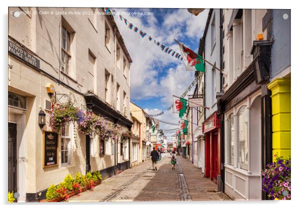 Palace Street, Caernarfon, Gwynedd Acrylic by Colin & Linda McKie