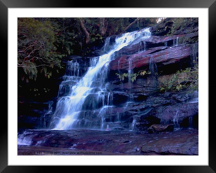 Somersby Falls Framed Mounted Print by Bec Trinick
